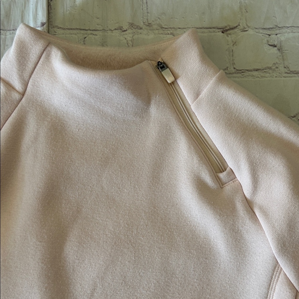 Athleta Girl Light Pink Cozy Karma Wrap Fleece Sweater XXL / 16 Soft Pockets - Picture 5 of 8